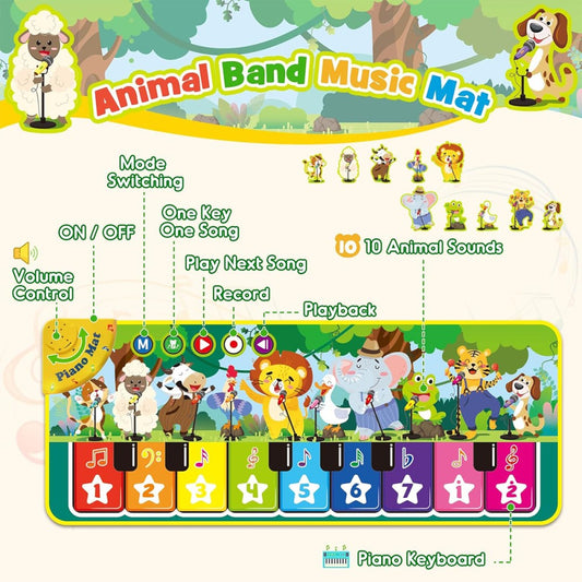 Musical Piano Mat Music Dance Touch Play Mats Floor Keyboard for Children Kids