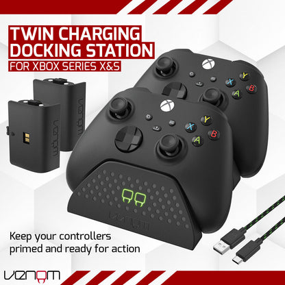 Xbox Charging Dock with Rechargeable Batteries for Series X Series S Xbox One