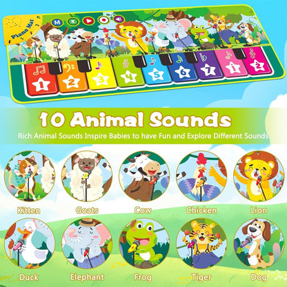 Musical Piano Mat Music Dance Touch Play Mats Floor Keyboard for Children Kids