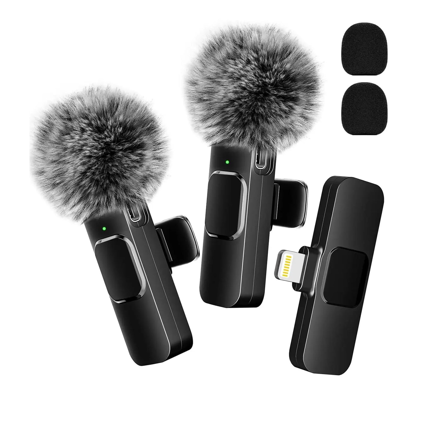 K60 Wireless Lavalier Microphone Audio Video Recording Mini Mic for Iphone Android Laptop Live Gaming Mobile Phone Microphone
