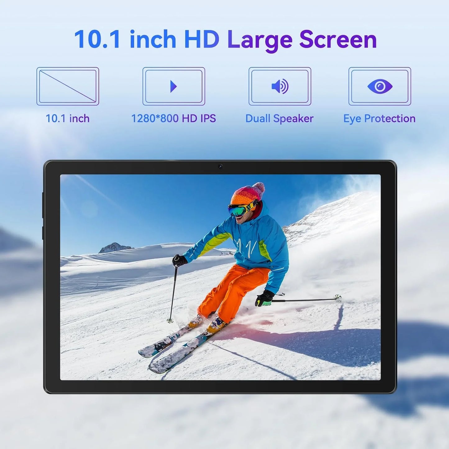 Powerful 10.1 Inch Android 14 Tablet with 8GB RAM, 64GB Storage, Octa-Core Processor, and Stunning HD Display - Perfect for All Ages!
