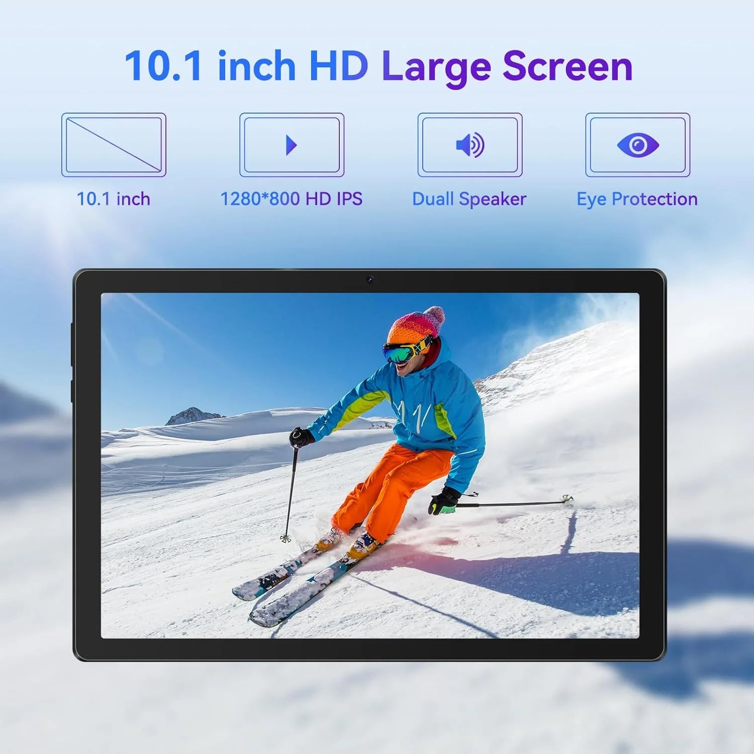 Powerful 10.1 Inch Android 14 Tablet with 8GB RAM, 64GB Storage, Octa-Core Processor, and Stunning HD Display - Perfect for All Ages!