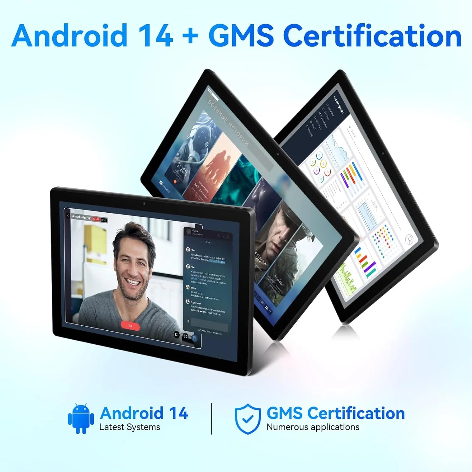 Powerful 10.1 Inch Android 14 Tablet with 8GB RAM, 64GB Storage, Octa-Core Processor, and Stunning HD Display - Perfect for All Ages!