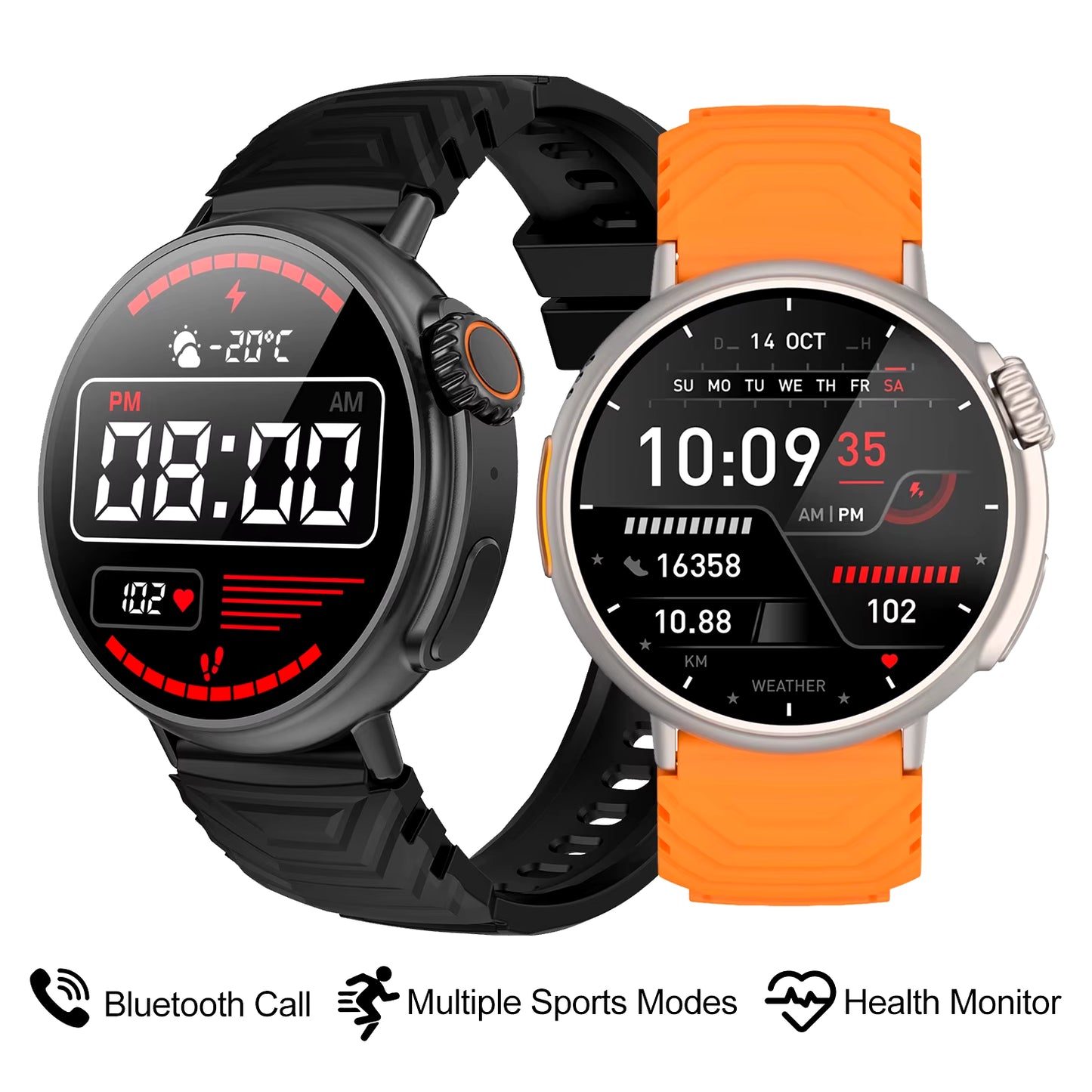 Smart Watch for Men Women Bluetooth Call Heart Rate Monitor Multi Sports Modes Fitness Tracker Custom Dials Music Smartwatch